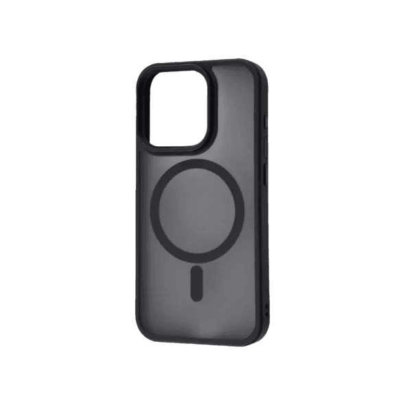 Чохол для Apple iPhone 15 Pro WAVE Matte Insane Case with Magnetic Ring Black/чорний