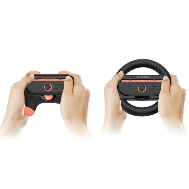 Комплект тримачів Dobe 4в1 Controller Grip + Joy-Con Wheel для Nintendo Switch 2 3