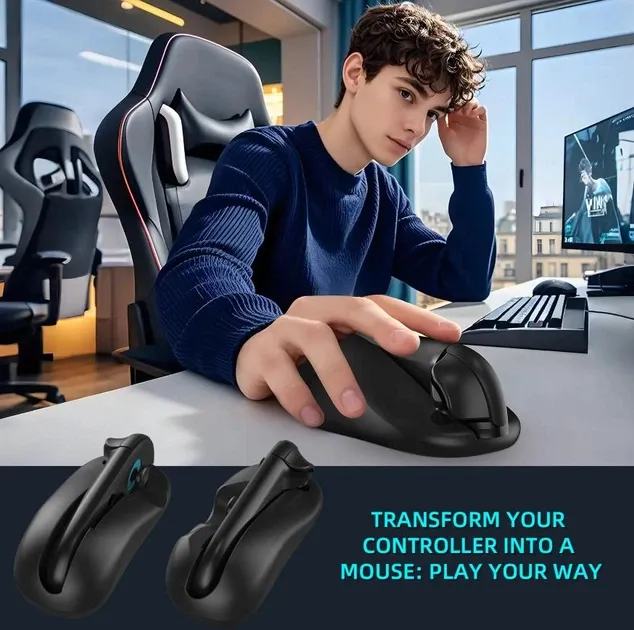 Тримачі JYS Grip-mouse (2 шт.) для Joy-Con Nintendo Switch 2 (Black) 3