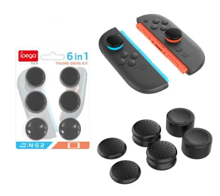 Силіконові накладки на стіки iPega Thumbstick 6в1 для Nintendo Switch 2