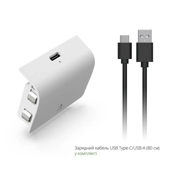 Акумуляторна батарея Battery 800 mAh + Зарядний кабель USB Type-C / USB-A (80 см) DOBE для геймпада Microsoft Wireless Controller консолі Xbox Series S | X з LED індикатором статусу зарядки 3