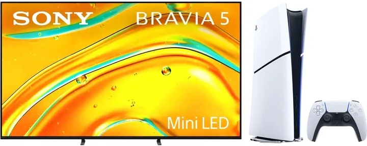 Комплект Телевізор Sony MiniLED 55" BRAVIA 5 K-55XR50 + Ігрова приставка Sony PlayStation 5 Slim Digital Edition