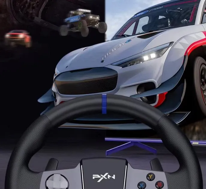 Комплект PXN V9 Gen2: ігрове кермо 900° з трьома педалями та коробкою передач для PS3, PS4, Xbox One, Xbox Series S/X, PC 3