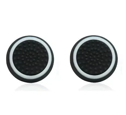 Силіконові антиковзкі накладки на стіки Honson (Black/White) для геймпадів Sony DualShock PS4 / DualSense PS5 / Xbox Series / Xbox One / Pro Controller Nintendo (2шт.) 432992828