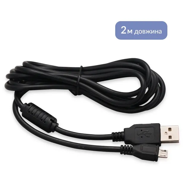 Зарядний кабель передачі даних OIVO 2м USB-A / micro USB для геймпаду DualShock 4 Sony PlayStation PS4 PRO /PS4 Slim / PS4 Fat 2