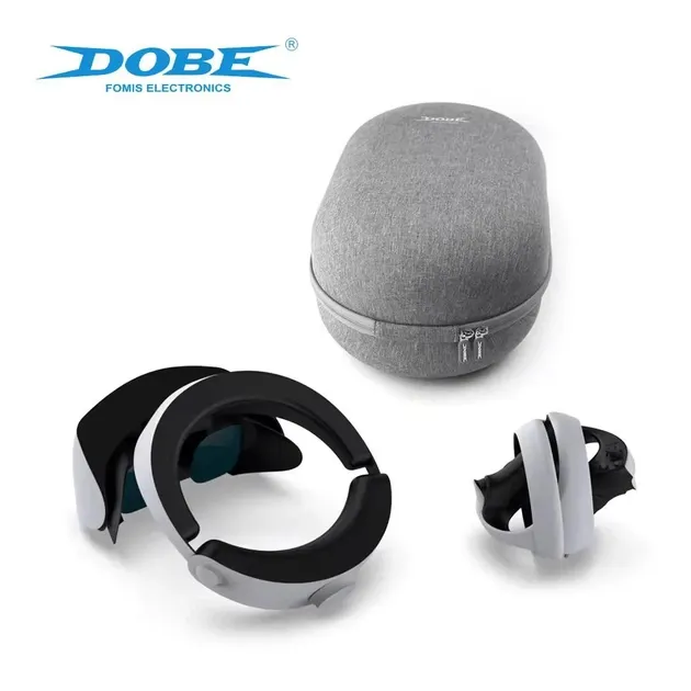 Удароміцна захисна сумка чохол DOBE® для шолома віртуальної реальності PlayStation VR2 та контролерів Sense (Grey) [437156153] 3