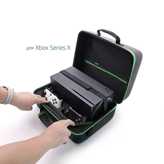Дорожня сумка-кейс DOBE для перенесення ігрової консолі PS5 Slim / PS5 Pro (Disk Drive version/Digital Edition) / два геймпади DualSense Sony PlayStation 5 / підставка / пульт / кабелі приставки 3