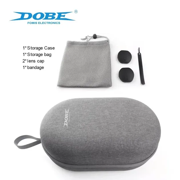 Удароміцна захисна сумка чохол DOBE® для шолома віртуальної реальності PlayStation VR2 та контролерів Sense (Grey) [437156153] 2