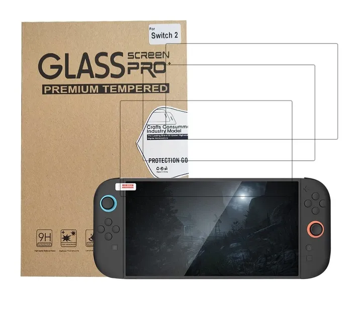 Захисне скло Glass Pro S2-001 загартоване для Nintendo Switch 2 9H, 0,3 мм, 2.5D