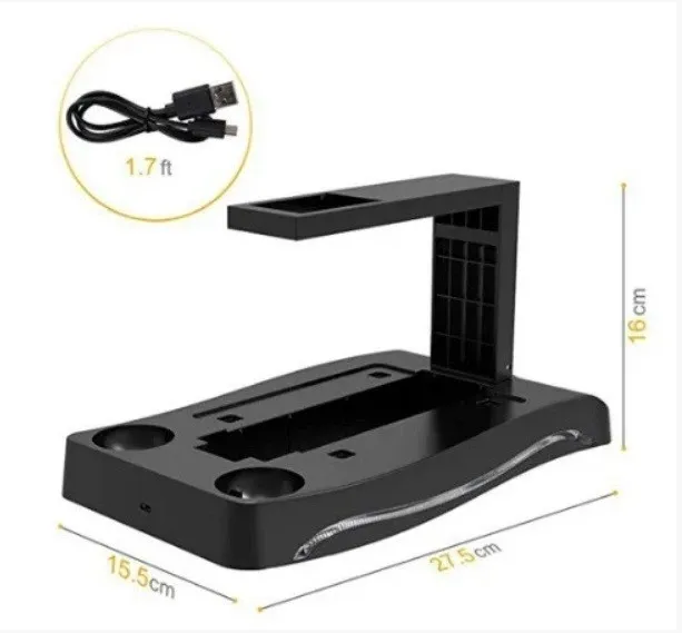 Зарядна док-станція підставка KJH для PS Move і PS VR з підсвічуванням 3