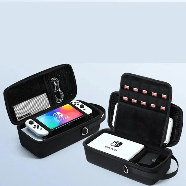 Збільшений захисний кейс Mini Travel для ігрової консолі Nintendo Switch / Nintendo Switch OLED (Full Black) [455862809] 2
