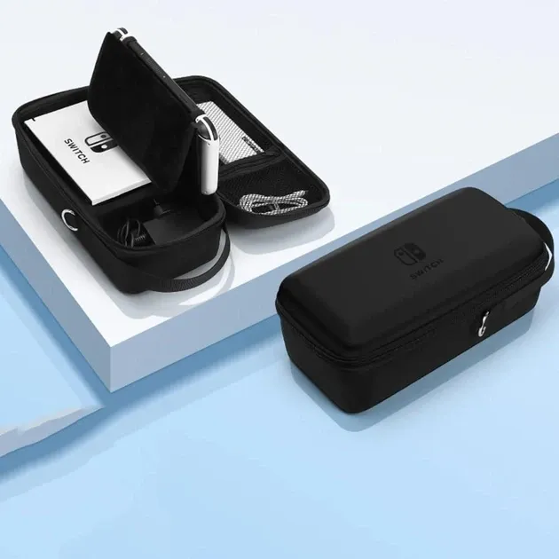 Збільшений захисний кейс Mini Travel для ігрової консолі Nintendo Switch / Nintendo Switch OLED (Full Black) [455862809] 3