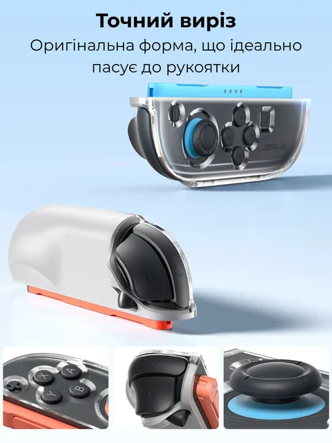 Чохол JSAUX PC0119 для контроллерів Joy-Con Nintendo Switch 2 Прозорий (6126755803433) 3
