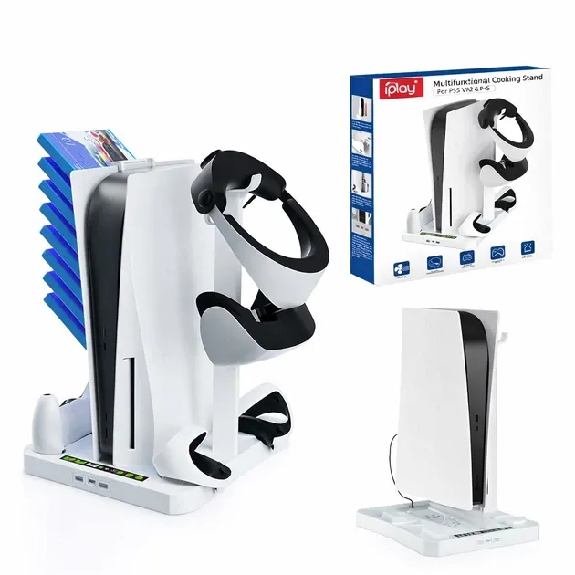 Мультифункціональна охолоджувальна підставка iPlay для PS5 та PS VR2 з зарядкою контролерів 2