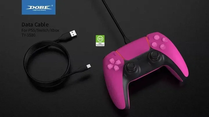 Зарядний кабель DOBE® TP5-3580 (2М) USB / Type-C для Sony DualSense PS5 / Xbox Series X|S / Nintendo Switch / Switch OLED / Switch LITE / Pro Controller [447688841] 2