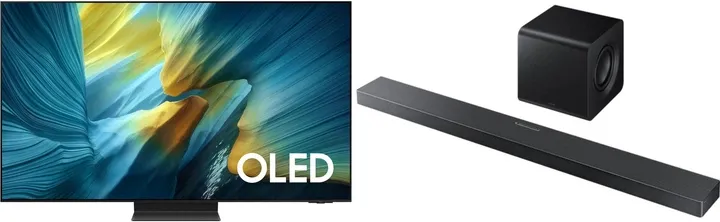 Комплект Телевізор Samsung OLED 77" QE77S90FAEXUA + Саундбар Q-серії Samsung HW-QS700F/UA