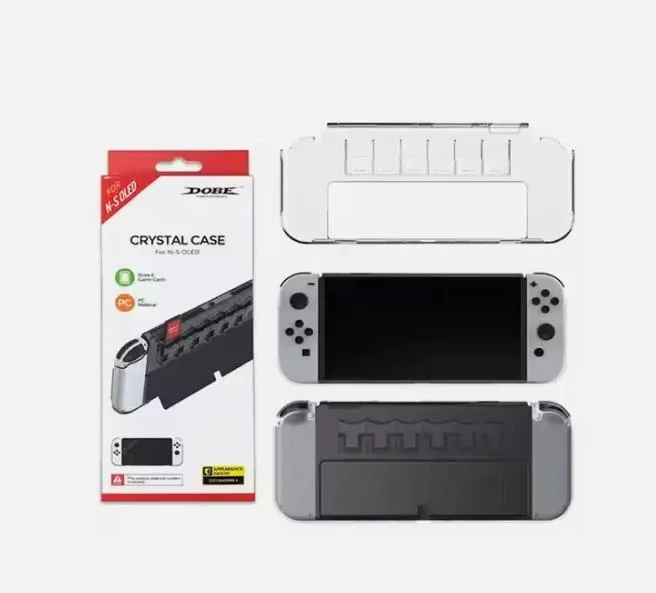 Накладка з кишенями для 6 картриджів Dobe TNS-1141 (Прозора) для Nintendo Switch OLED [447688883] 3