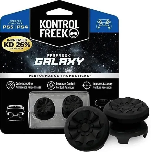 Накладки на стіки KontrolFreek Galaxy Sony DualShock PS4/DualSense PS5 Black | Performance Thumbsticks