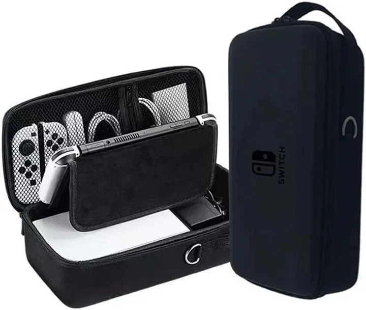 Збільшений захисний кейс Mini Travel для ігрової консолі Nintendo Switch / Nintendo Switch OLED (Full Black) [455862809]