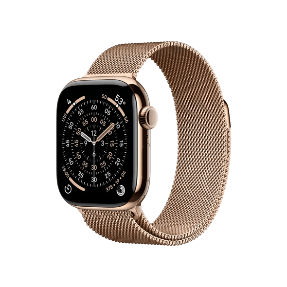 Смарт-годинник Apple Watch Series 11 GPS + Cellular 42mm Gold Tit. Case w. Gold Milanese Loop (MF8Y4)