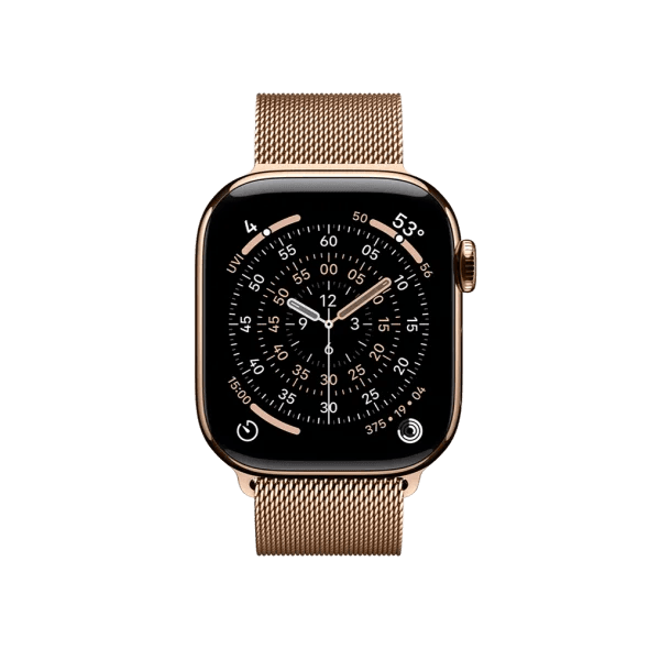 Смарт-годинник Apple Watch Series 11 GPS + Cellular 42mm Gold Tit. Case w. Gold Milanese Loop (MF8Y4) 2