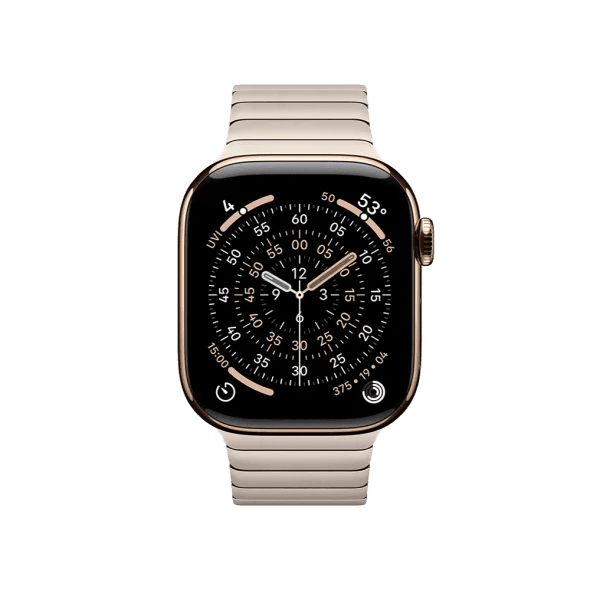 Смарт-годинник Apple Watch Series 11 GPS + Cellular 42mm Gold Tit. Case w. Natural Link Bracelet (MF9M4+MXMA3) 2