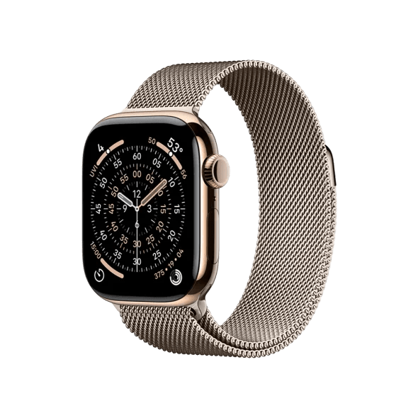 Смарт-годинник Apple Watch Series 11 GPS + Cellular 42mm Gold Tit. Case w. Natural Milanese Loop (MF9M4+MGHY4)