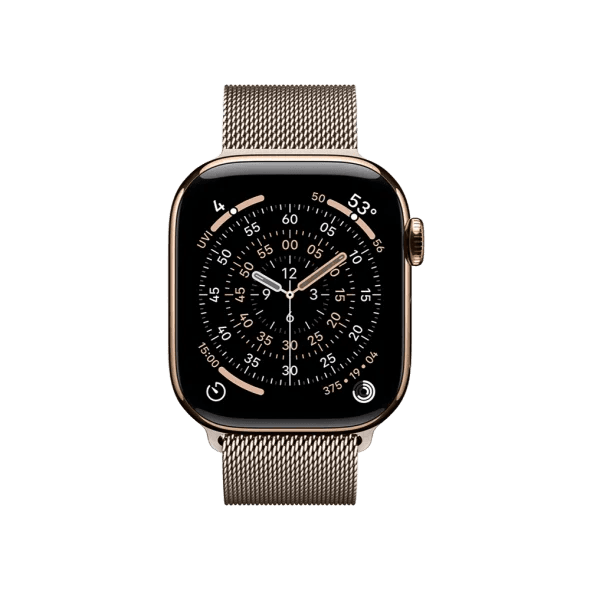 Смарт-годинник Apple Watch Series 11 GPS + Cellular 42mm Gold Tit. Case w. Natural Milanese Loop (MF9M4+MGHY4) 2