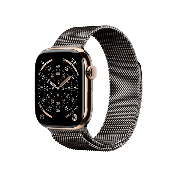 Смарт-годинник Apple Watch Series 11 GPS + Cellular 42mm Gold Tit. Case w. Slate Milanese Loop (MF9M4+MGJ14)
