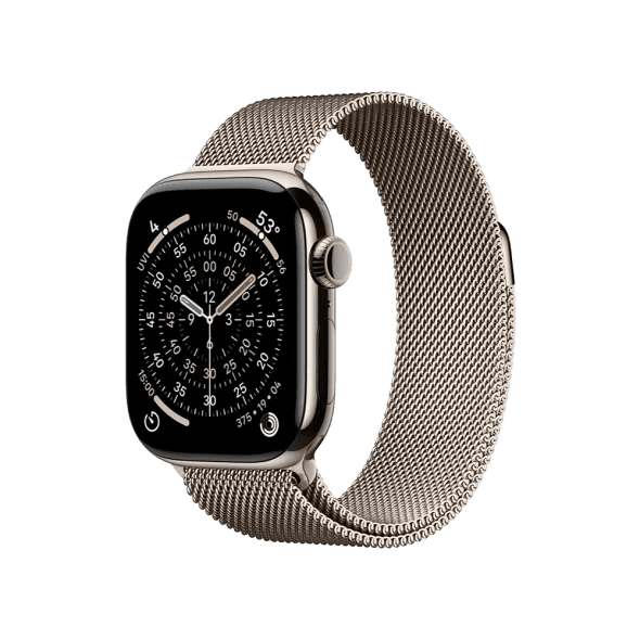 Смарт-годинник Apple Watch Series 11 GPS + Cellular 42mm Natural Tit. Case w. Natural Milanese Loop (MF8P4)