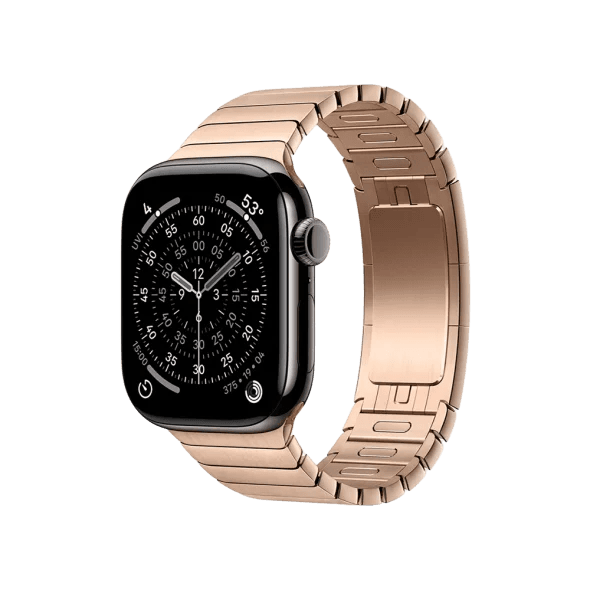 Смарт-годинник Apple Watch Series 11 GPS + Cellular 42mm Slate Tit. Case w. Gold Link Bracelet (MF9K4+MXMC3)