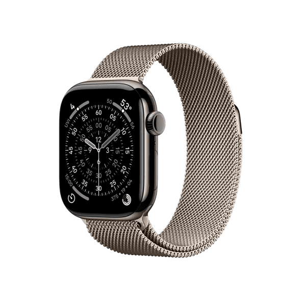 Смарт-годинник Apple Watch Series 11 GPS + Cellular 42mm Slate Tit. Case w. Natural Milanese Loop (MF9K4+MGHY4)