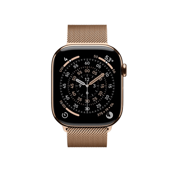 Смарт-годинник Apple Watch Series 11 GPS + Cellular 46mm Gold Tit. Case w. Gold Milanese Loop - S/M (MFD74) 2