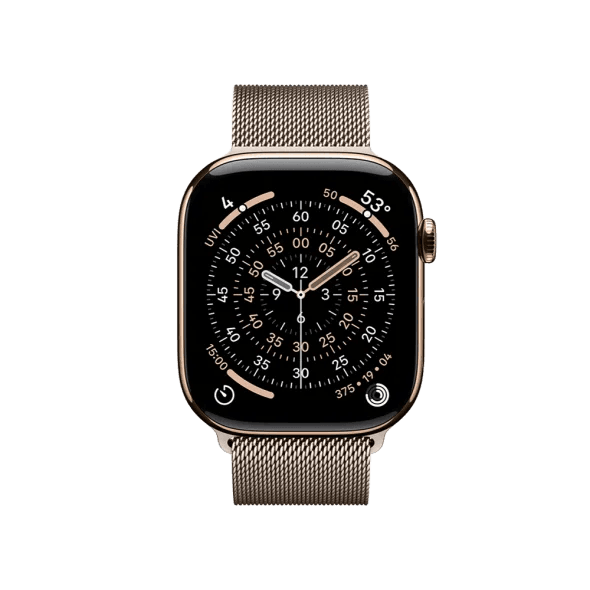 Смарт-годинник Apple Watch Series 11 GPS + Cellular 46mm Gold Tit. Case w. Natural Milanese Loop - M/L (MFC34+MGJ34) 2
