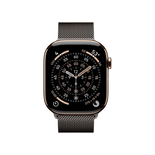 Смарт-годинник Apple Watch Series 11 GPS + Cellular 46mm Gold Tit. Case w. Slate Milanese Loop - S/M (MFC34+MGJ64) 2