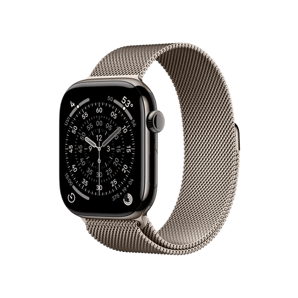 Смарт-годинник Apple Watch Series 11 GPS + Cellular 46mm Slate Tit. Case w. Natural Milanese Loop - S/M (MFC14+MGJ24)