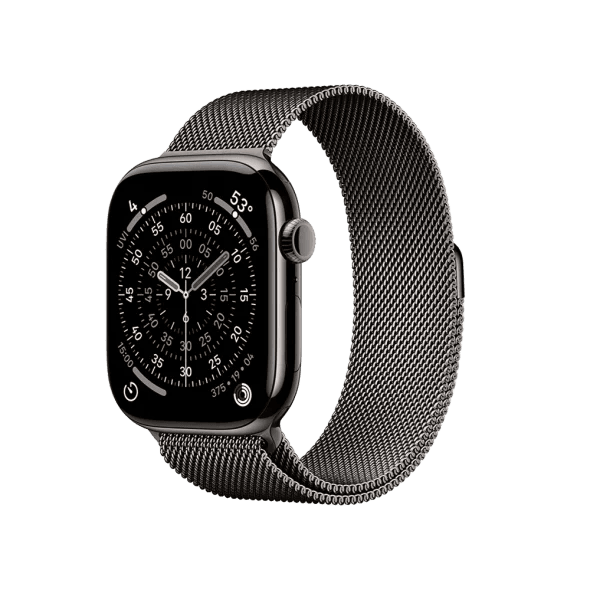 Смарт-годинник Apple Watch Series 11 GPS + Cellular 46mm Slate Tit. Case w. Slate Milanese Loop - M/L (MFD44)