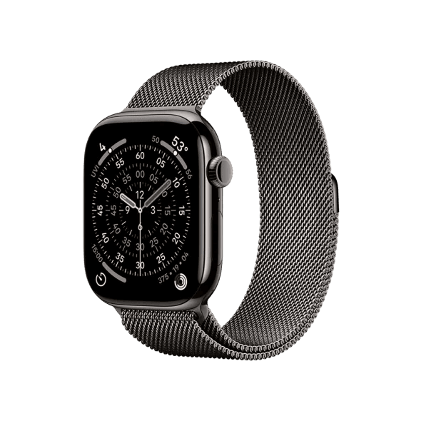 Смарт-годинник Apple Watch Series 11 GPS + Cellular 46mm Slate Tit. Case w. Slate Milanese Loop - S/M (MFD34)