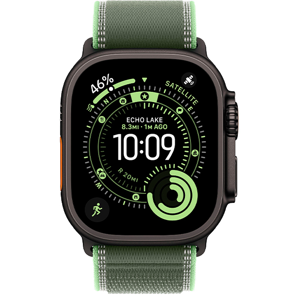 Смарт-годинник Apple Watch Ultra 3 Black Titanium Case with Green/Neon Trail Loop M/L (MF254+MG9P4) 2