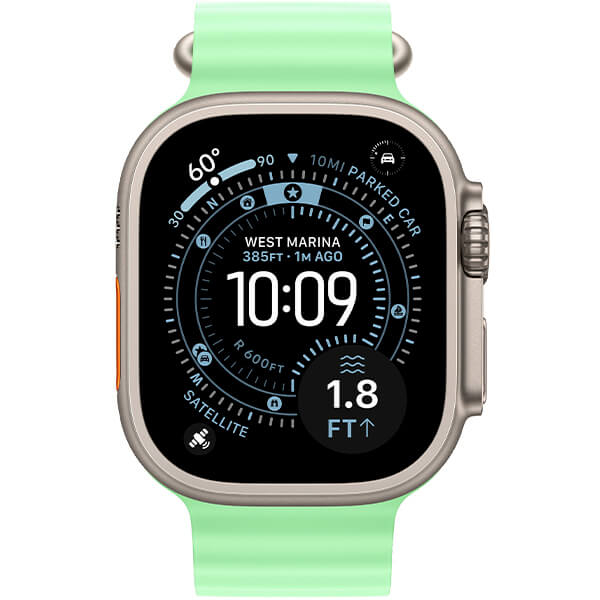 Смарт-годинник Apple Watch Ultra 3 Natural Titanium Case with Neon Green Ocean Band (MF1V4+MGCF4) 2