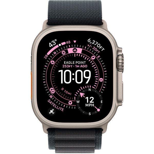 Смарт-годинник Apple Watch Ultra 3 Natural Titanium Case with Black Alpine Loop Small (MF1V4/MFTE4) 2