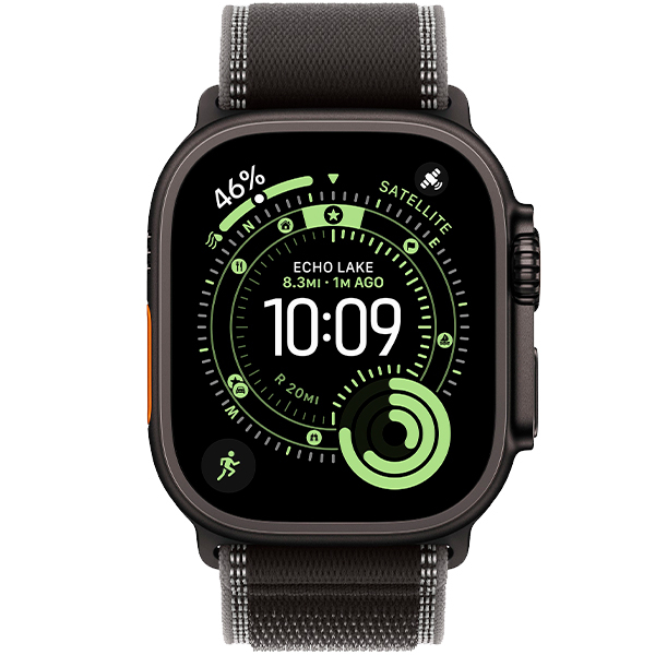Смарт-годинник Apple Watch Ultra 3 Black Titanium Case with Black/Charcoal Trail Loop M/L (MF1H4) 2