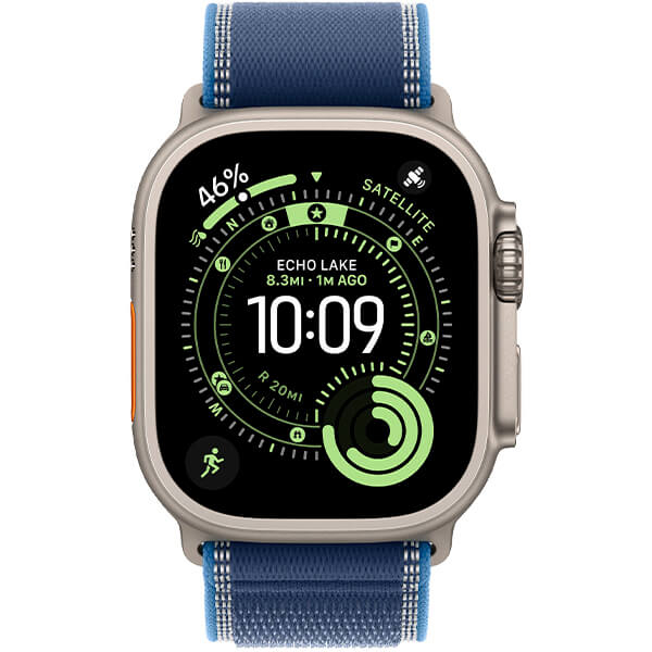 Смарт-годинник Apple Watch Ultra 3 Natural Titanium Case with Blue/Bright Blue Trail Loop S/M (MEWR4) 2