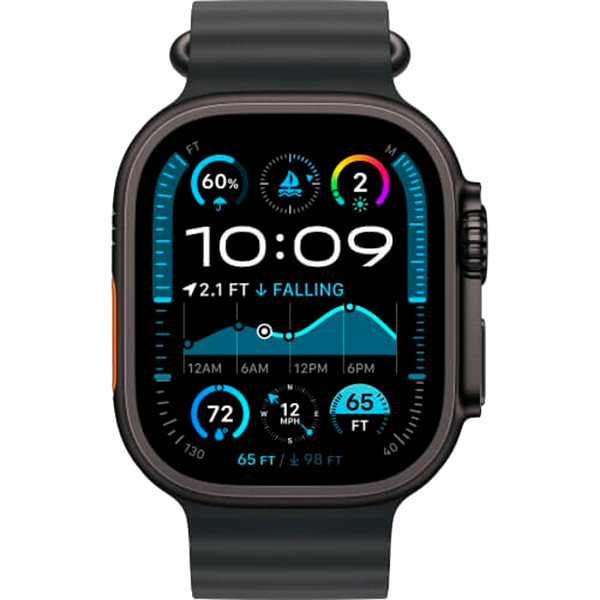 Смарт-годинник Apple Watch Ultra 3 Black Titanium Case with Black Ocean Band (MF0J4) 2