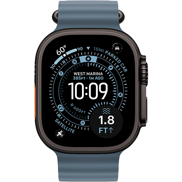 Смарт-годинник Apple Watch Ultra 3 Black Titanium Case with Anchor Blue Ocean Band (MF254+MGCJ4) 2