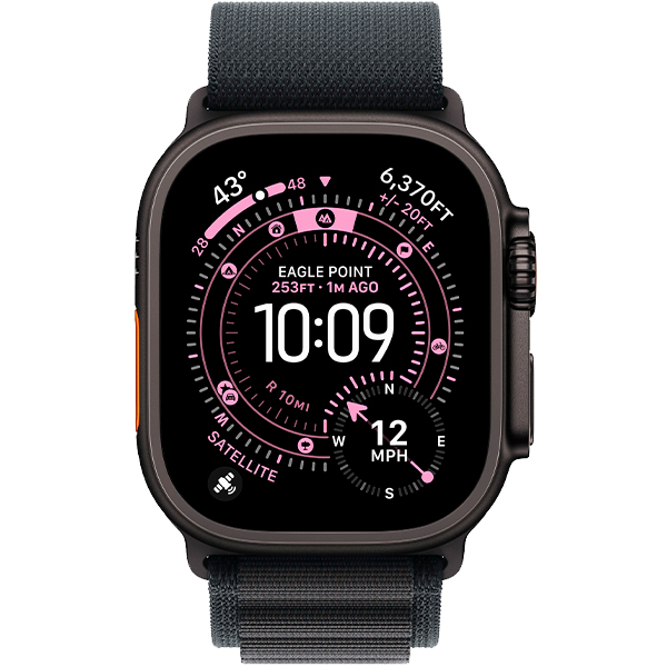 Смарт-годинник Apple Watch Ultra 3 Black Titanium Case with Black Alpine Loop Small (MF0Q4) 2