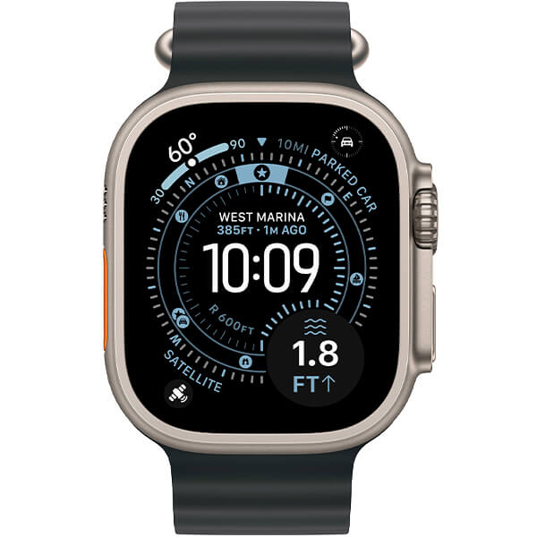 Смарт-годинник Apple Watch Ultra 3 Natural Titanium Case with Black Ocean Band (MF1V4+MXTL3) 2