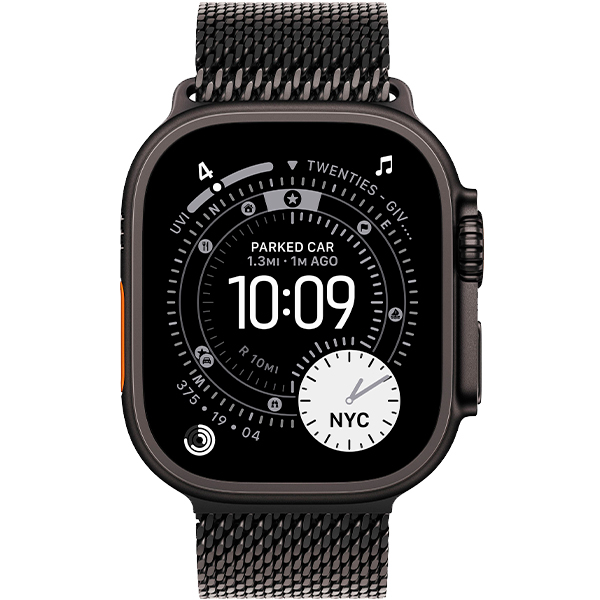 Смарт-годинник Apple Watch Ultra 3 Black Titanium Case with Black Titanium Milanese Loop Large (MF1T4) 2