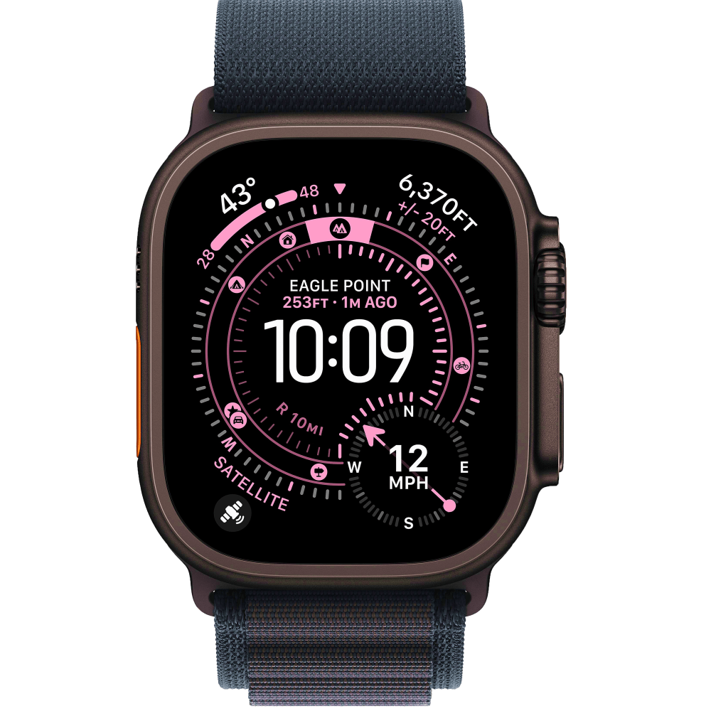 Смарт-годинник Apple Watch Ultra 3 Black Titanium Case with Black Alpine Loop Large (MF0X4) 2