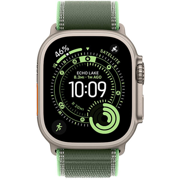 Смарт-годинник Apple Watch Ultra 3 Natural Titanium Case with Green/Neon Trail Loop S/M (MF1V4+MFT44) 2